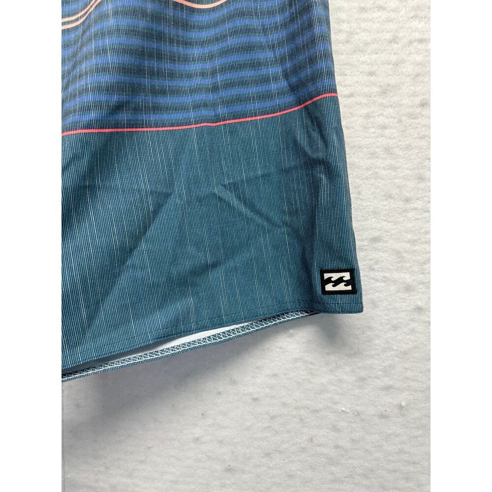 Billabong Recycler Layback Board Shorts Blue Stripe Men Medium Pockets - Picture 3 of 7